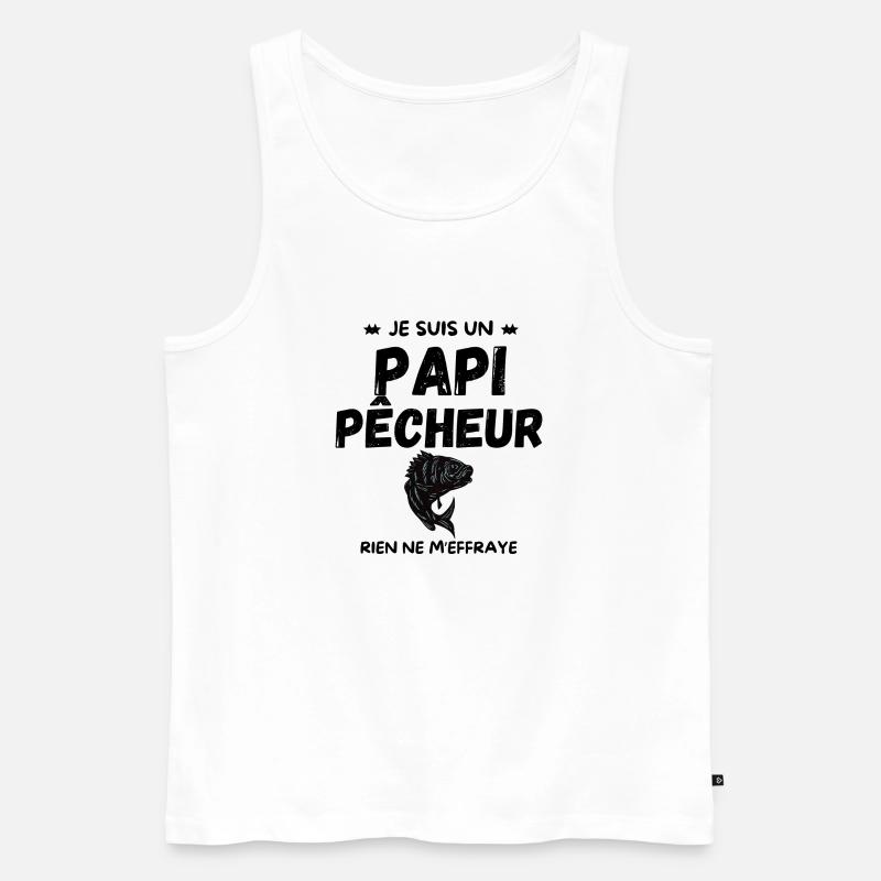 FISCHER-OPA - Männer Premium Bio Tank Top - Weiß
