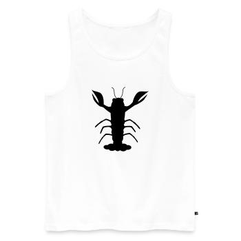 Homard noir - Débardeur bio Premium Homme - blanc - Devant - AI Model Male 178 light (178cm)