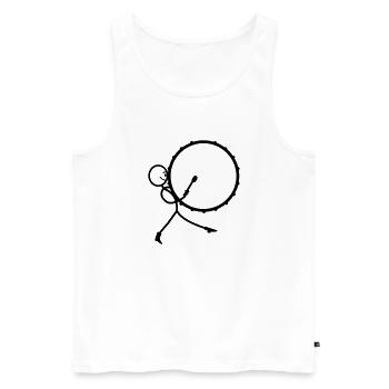 Fanfare size drum - Men's Premium Organic Tank Top - white - Front - AI Model Male 178 light (178cm)