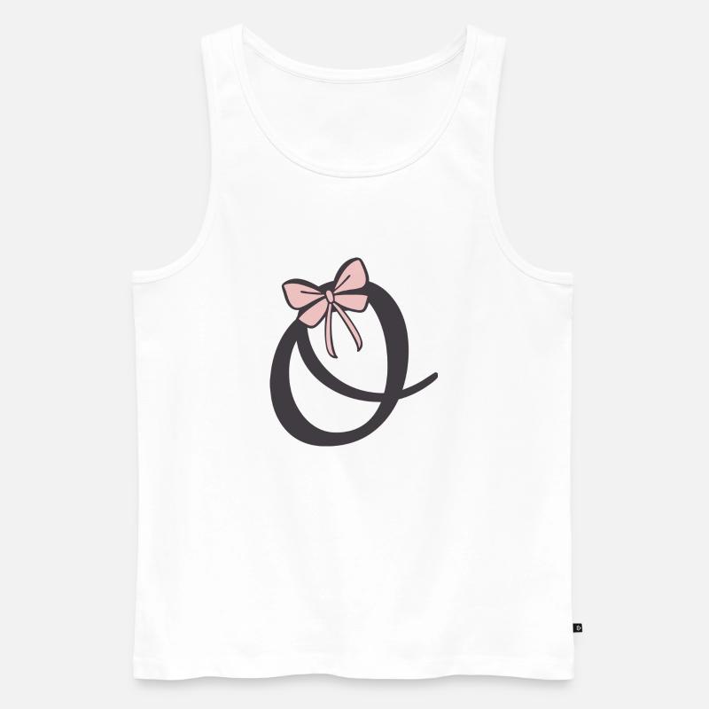 Anfangsbuchstabe O Schleifchen - Männer Premium Bio Tank Top - Weiß