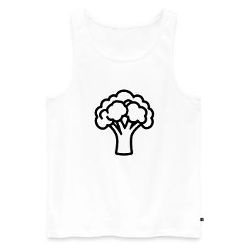 broccoli - Men's Premium Organic Tank Top - white - Front - AI Model Male 178 light (178cm)