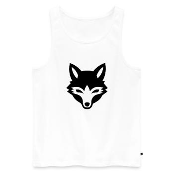 Fuchs - Männer Premium Bio Tank Top - Weiß - Vorne - AI Model Male 178 light (178cm)