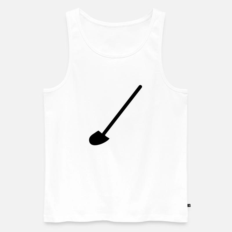 Schaufel - Männer Premium Bio Tank Top - Weiß