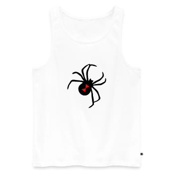 Black Widow Twocolor - Männer Premium Bio Tank Top - Weiß - Vorne - AI Model Male 178 light (178cm)