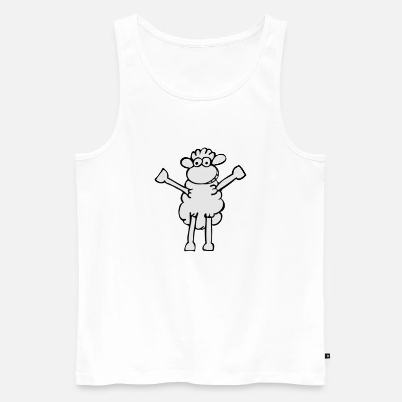 Moppel Schaf Flex - Männer Premium Bio Tank Top - Weiß