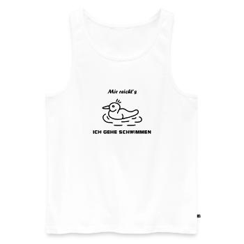 Ente schwimmen - Männer Premium Bio Tank Top - Weiß - Vorne - Michal (187cm)