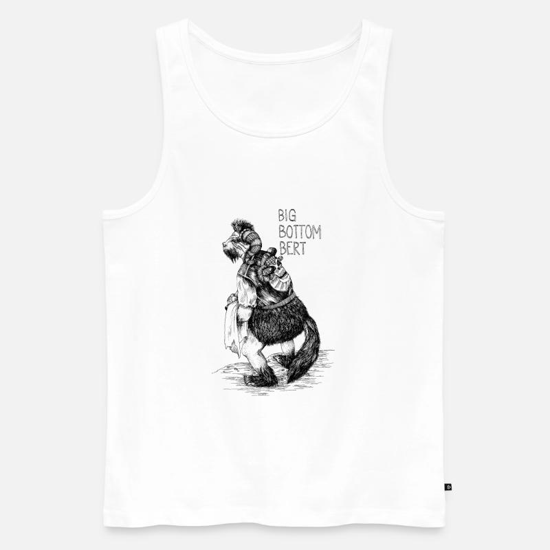 Big Bottom Bert - Männer Premium Bio Tank Top - Weiß
