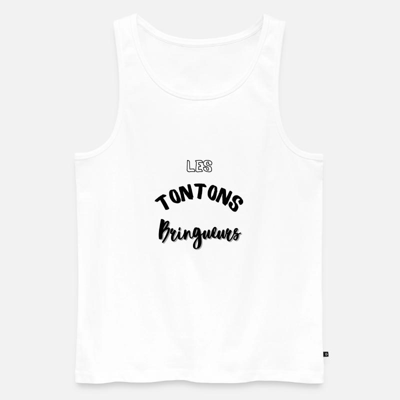 Die Tontons- Under-Helfer! 🍻🥂🥃🍾 - Männer Premium Bio Tank Top - Weiß