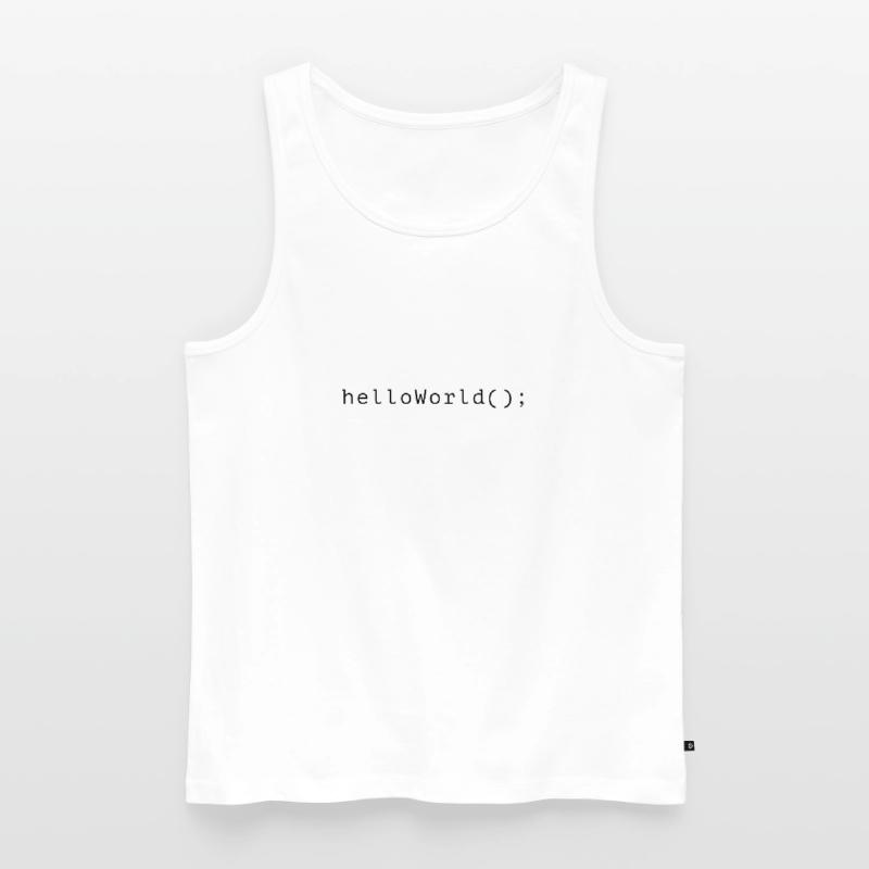 HelloWorld Program Code Coding Informatik Men's Premium Organic Tank Top