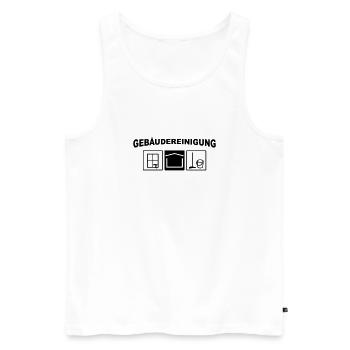 Gebäudereinigung Haus - Männer Premium Bio Tank Top - Weiß - Vorne - Michal (187cm)