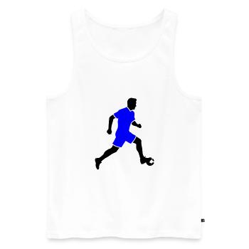 Fussballer Symbol Fussball Spieler Mann - Männer Premium Bio Tank Top - Weiß - Vorne - Michal (187cm)