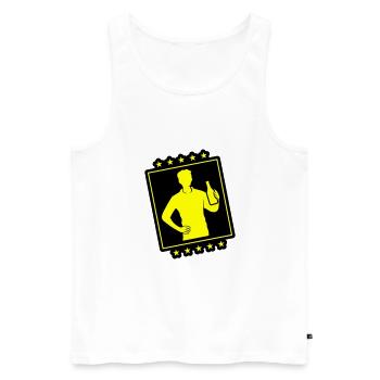 Bier Trinken Party - Männer Premium Bio Tank Top - Weiß - Vorne - Michal (187cm)