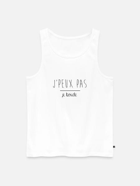 JPEUX PAS JE BOUDE - Débardeur bio Premium Homme - blanc