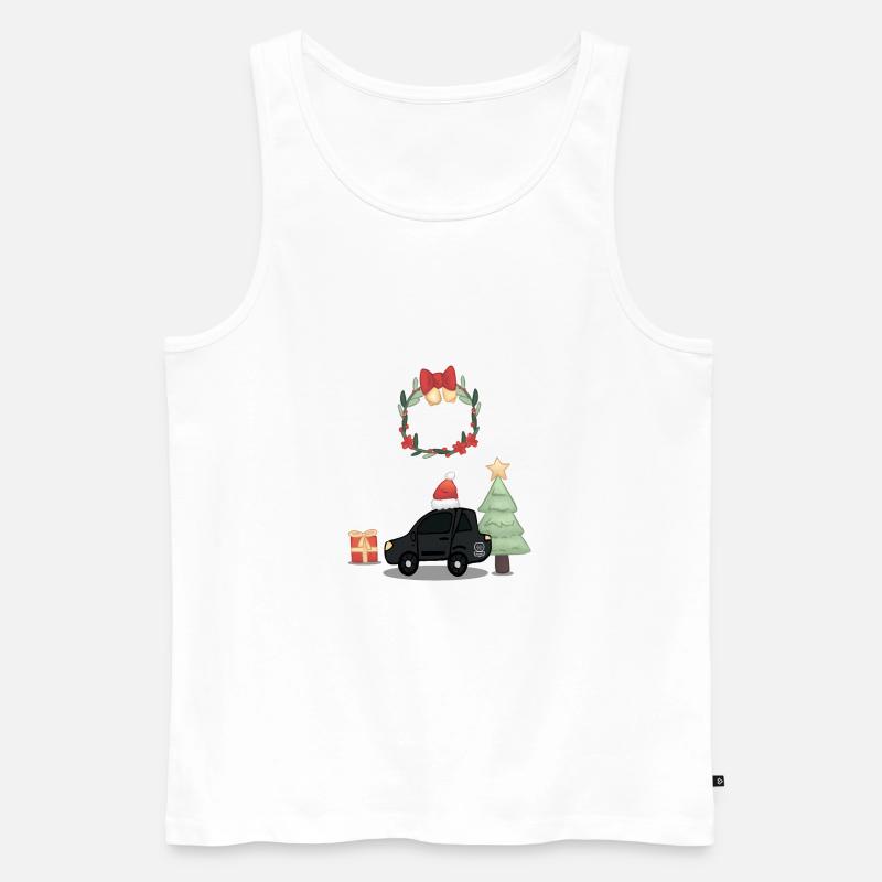 EVNotify Christmas Car - Männer Premium Bio Tank Top - Weiß