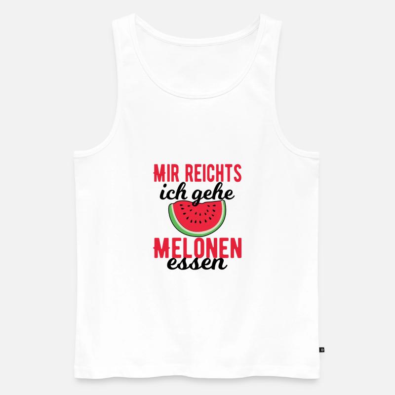 Melone - Männer Premium Bio Tank Top - Weiß