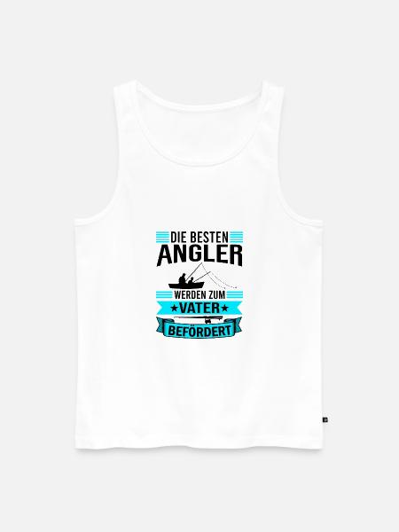 Angel Papa Vater - Männer Premium Bio Tank Top - Weiß