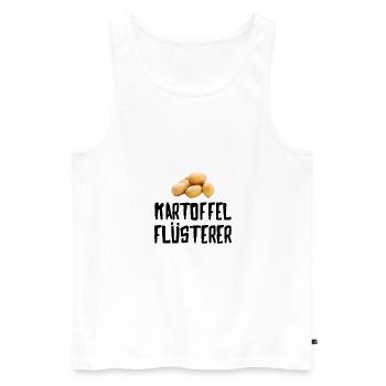 Kartoffel Flüsterer - Männer Premium Bio Tank Top - Weiß - Vorne - Michal (187cm)