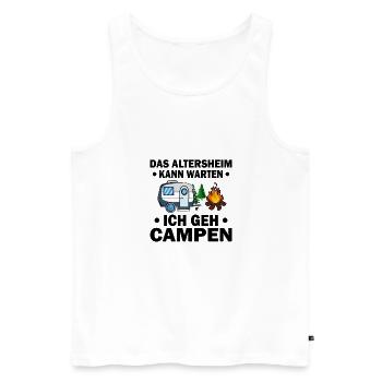 Camper und Rentner - Männer Premium Bio Tank Top - Weiß - Vorne - Michal (187cm)