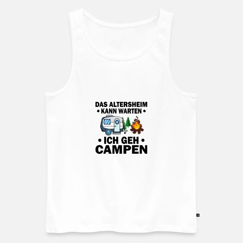 Camper und Rentner - Männer Premium Bio Tank Top - Weiß