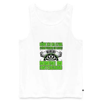 Darts - Männer Premium Bio Tank Top - Weiß - Vorne - AI Model Male 178 light (178cm)