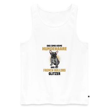French Bulldog - Männer Premium Bio Tank Top - Weiß - Vorne - Michal (187cm)