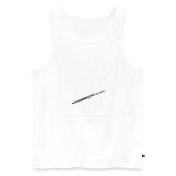 Querflöte - Männer Premium Bio Tank Top - Weiß - Vorne - Michal (187cm)
