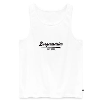 Bürgermeister Oberbürgermeister Stadtrat 2022 - Männer Premium Bio Tank Top - Weiß - Vorne - Michal (187cm)