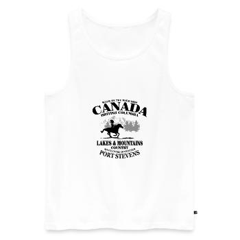 Canada - Indianer - Western - First Nations - Männer Premium Bio Tank Top - Weiß - Vorne - AI Model Male 178 light (178cm)