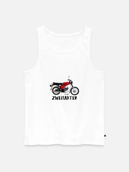 Simson S51 Zweitakter rot - Männer Premium Bio Tank Top - Weiß