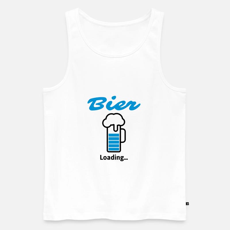 Bier Loading... - Männer Premium Bio Tank Top - Weiß