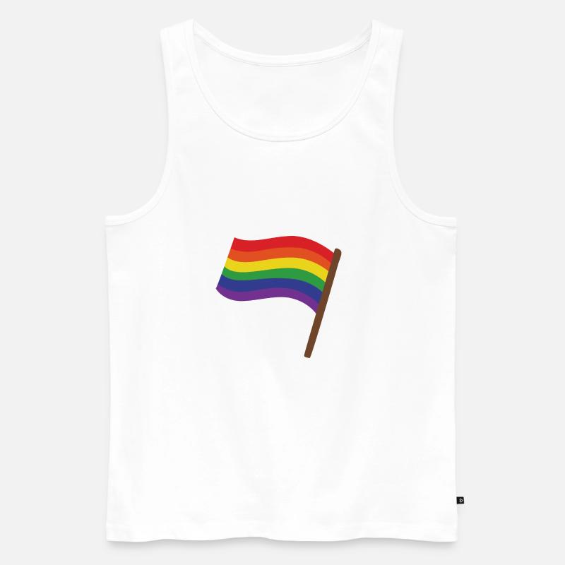 Regenbogenfahne | Geschenk Idee | LGBT - Männer Premium Bio Tank Top - Weiß