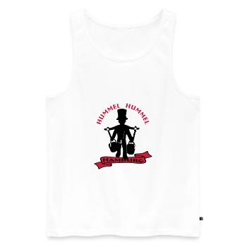 Hamburg_Hummel_Hummel - Männer Premium Bio Tank Top - Weiß - Vorne - Michal (187cm)