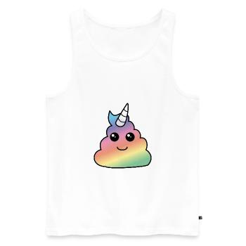 Merde de licorne - Débardeur bio Premium Homme - blanc - Devant - Michal (187cm)