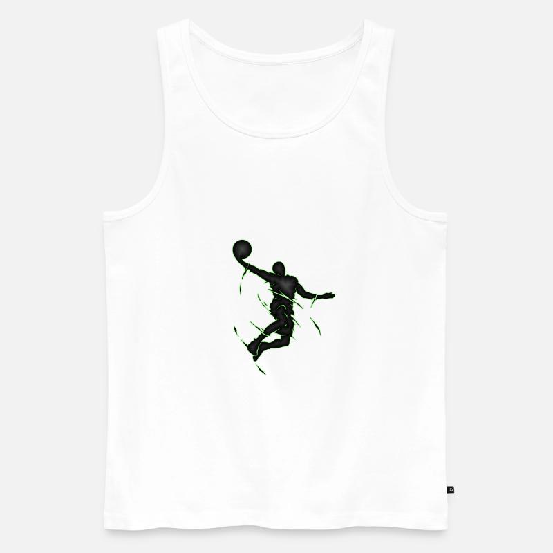 Dunking Basketball Geschenk Kunst Slamdunk - Männer Premium Bio Tank Top - Weiß