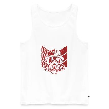 Firefighter Men Fire Brigade - Men's Premium Organic Tank Top - white - Front - AI Model Male 178 light (178cm)