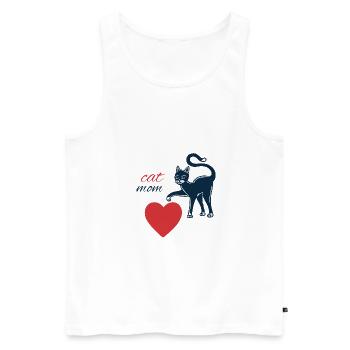 cat t shirt, cat shirts for women, cool cats - Débardeur bio Premium Homme - blanc - Devant - Michal (187cm)