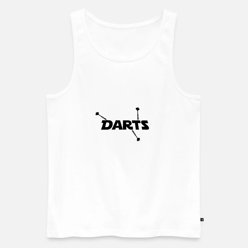 Darten Darts Dart - Männer Premium Bio Tank Top - Weiß