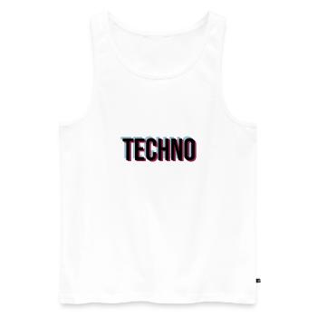 Trippy techno - Men's Premium Organic Tank Top - white - Front - AI Model Male 178 light (178cm)