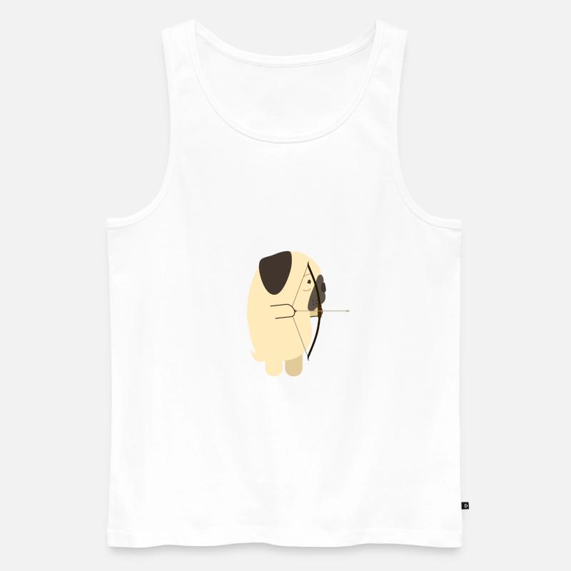 Bogenschießen - Männer Premium Bio Tank Top - Weiß
