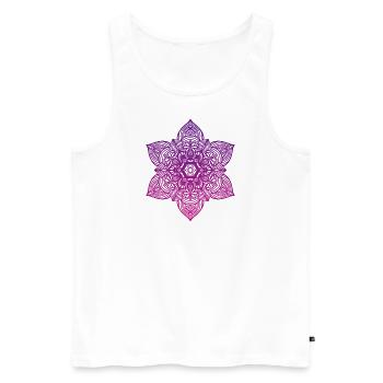 Mandala - Männer Premium Bio Tank Top - Weiß - Vorne - Michal (187cm)