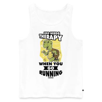 Running Jogging Sport Race Training Gift - Débardeur bio Premium Homme - blanc - Devant - Michal (187cm)