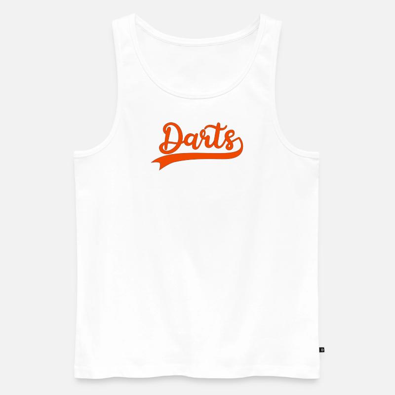 Darts - Männer Premium Bio Tank Top - Weiß