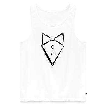 Anzug - Männer Premium Bio Tank Top - Weiß - Vorne - Michal (187cm)