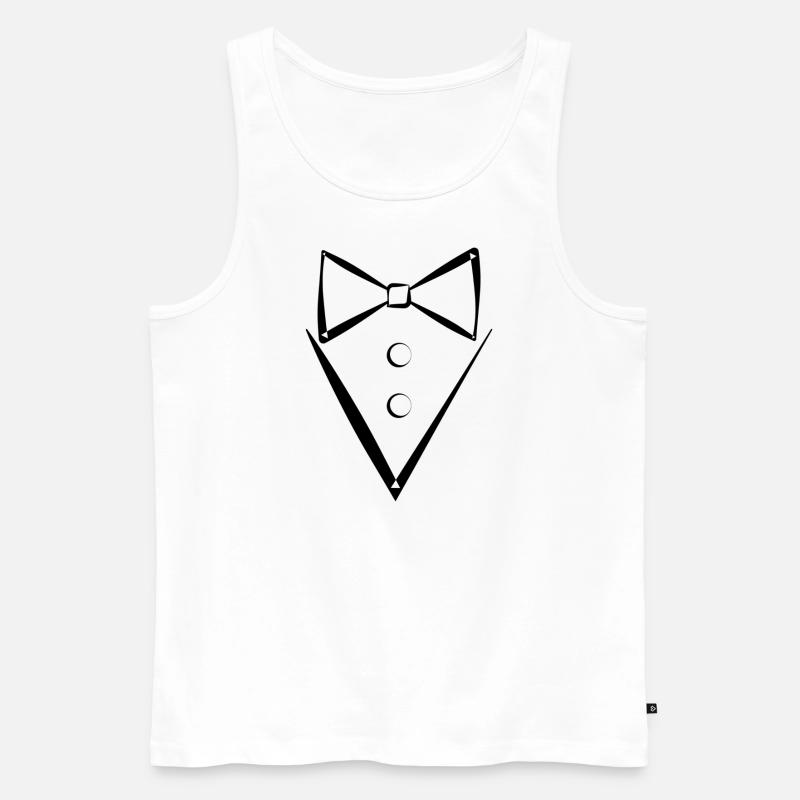 Anzug - Männer Premium Bio Tank Top - Weiß