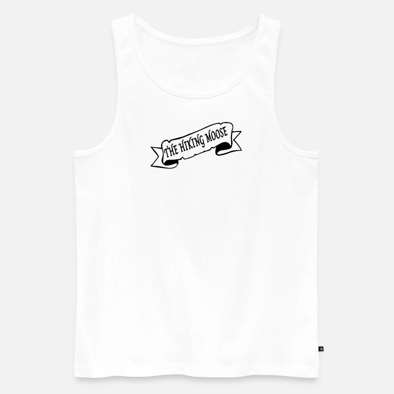 Das wandernde Elchbanner - Männer Premium Bio Tank Top - Weiß