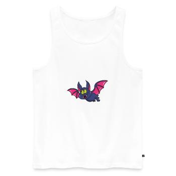 bat - Men's Premium Organic Tank Top - white - Front - Michal (187cm)