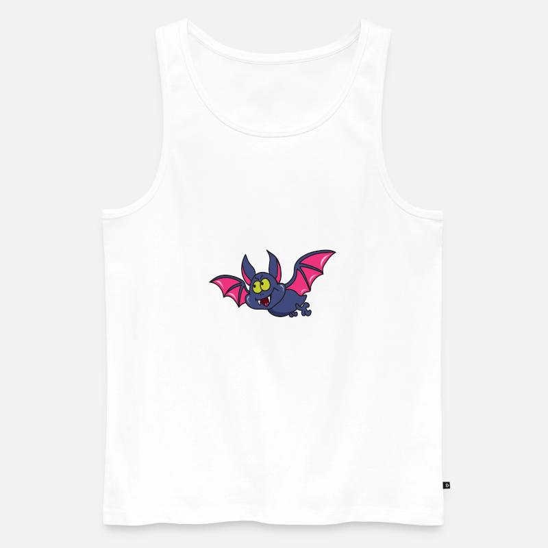 Fledermaus - Männer Premium Bio Tank Top - Weiß