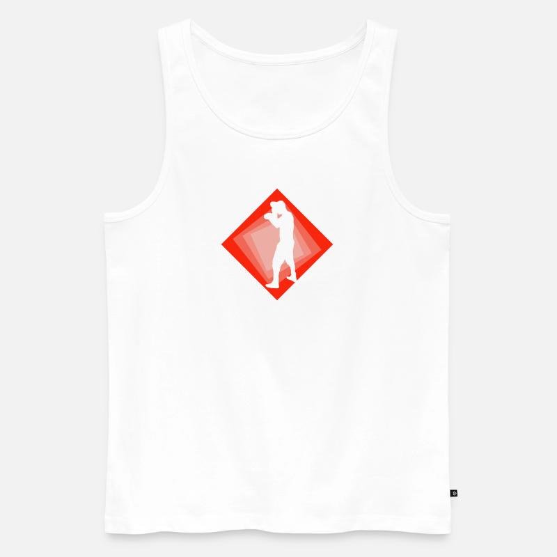 Boxer Boxhandschuhe Boxkampf - Männer Premium Bio Tank Top - Weiß