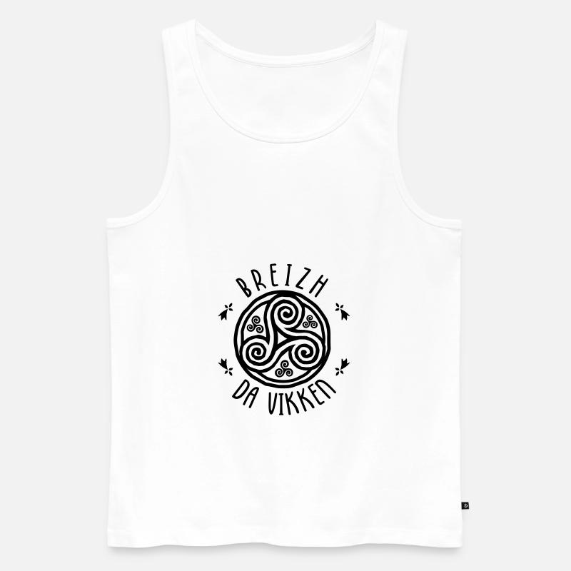 Breizh da viken - Männer Premium Bio Tank Top - Weiß