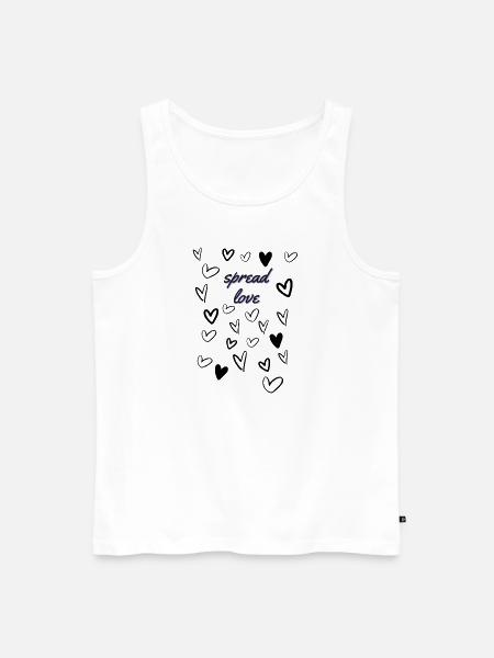 spread love - Männer Premium Bio Tank Top - Weiß